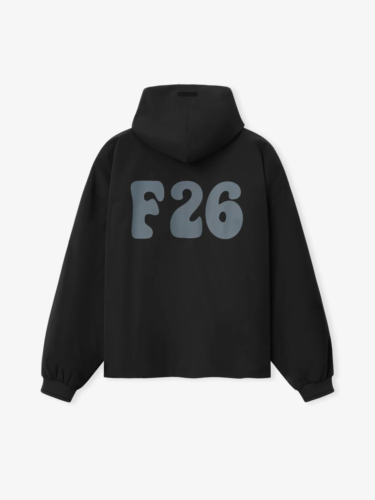Chamarra Essentials Full Zip Hooded Anorak Vintage Negro, Essentials Jacket (vista 1)