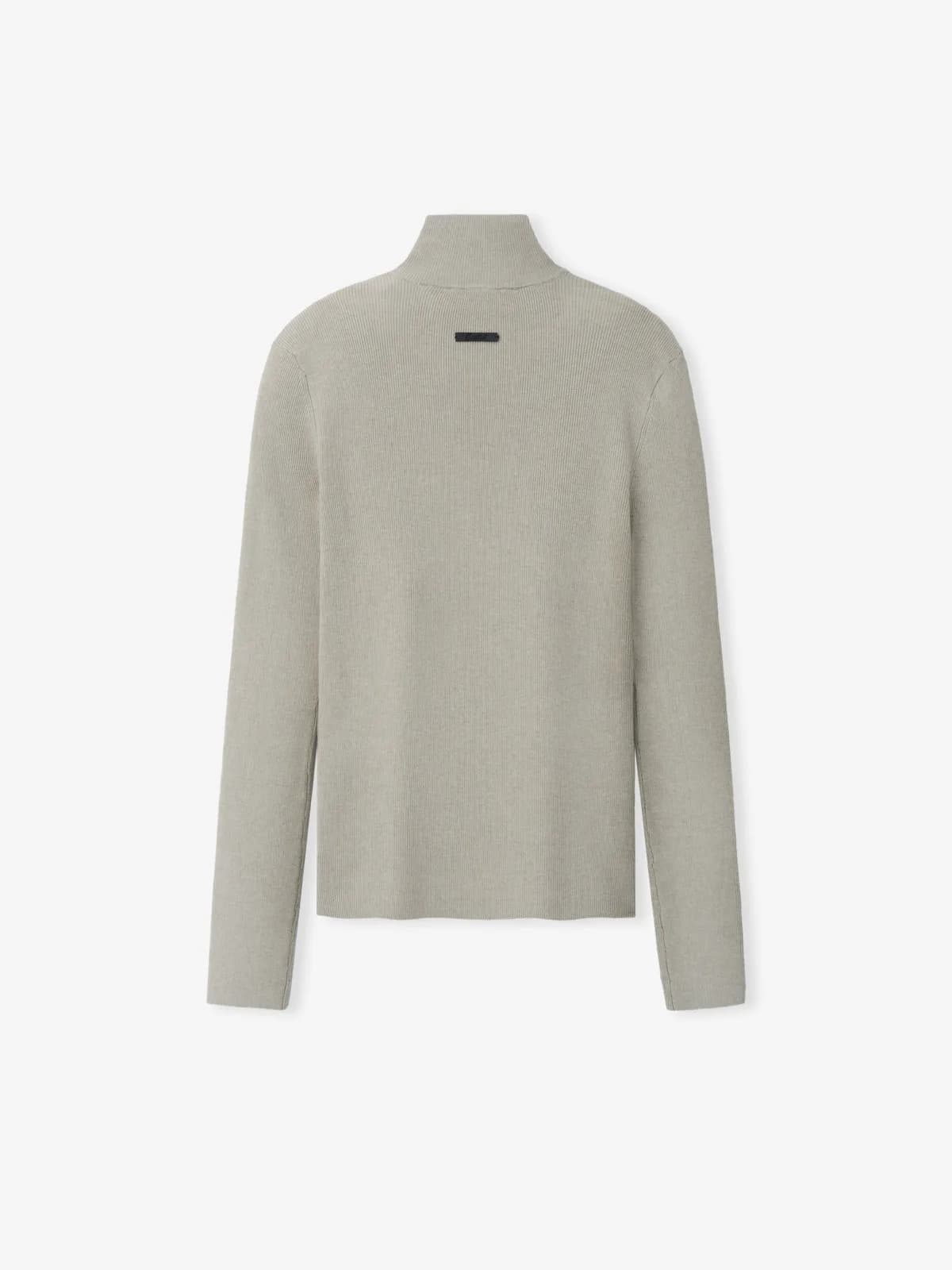 Chamarra Essentials Rib Knit Zip Up Foca, Essentials Jacket (vista 1)