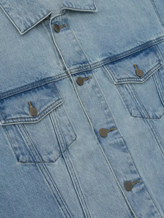 Chamarra Essentials Classic Denim Classic Azul, Essentials Jacket (vista 3)