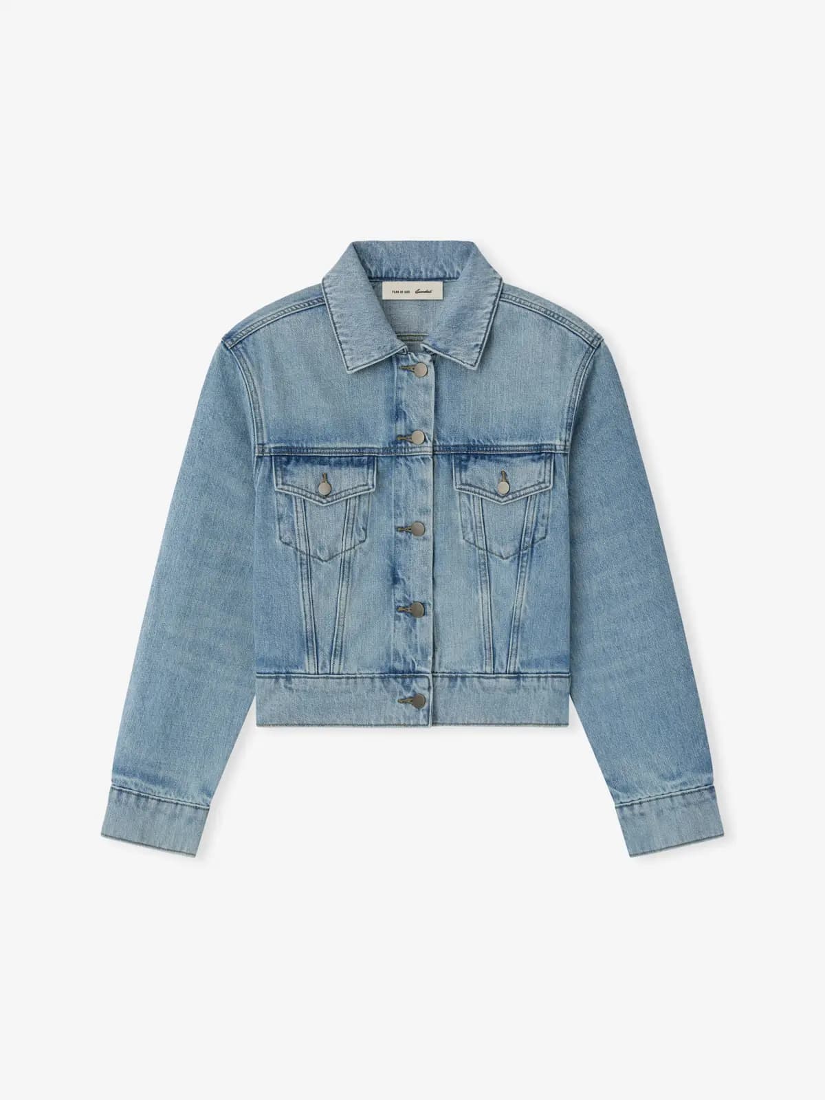 Chamarra Essentials Denim Trucker Classic Azul, Essentials Jacket (vista 3)