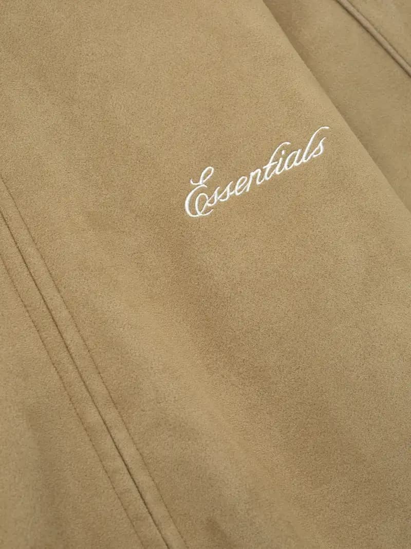 Chamarra Essentials Suede Fleece Signature Vintage Track Duna, Essentials Jacket (vista 4)