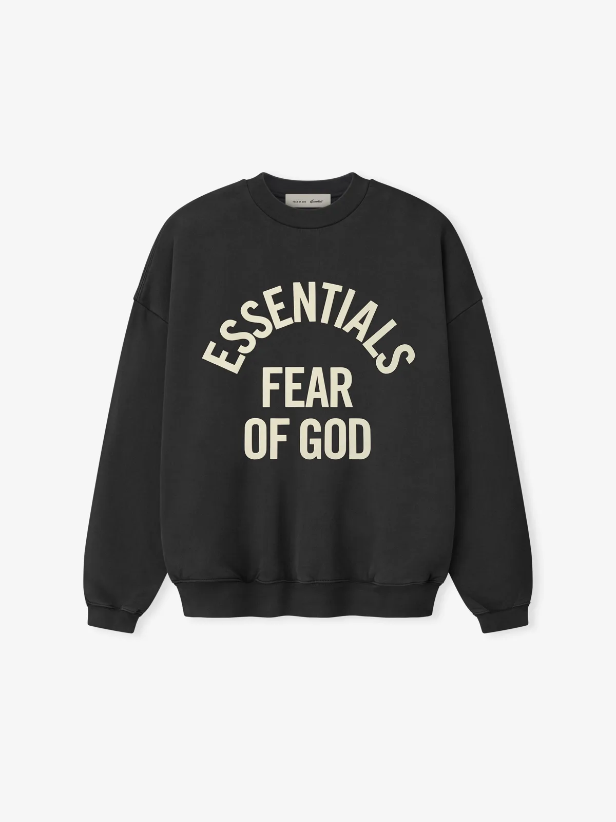 Crewneck Essentials Campus 90s Sweatshirt Desteñido Negro, Essentials Crewneck (vista 1)
