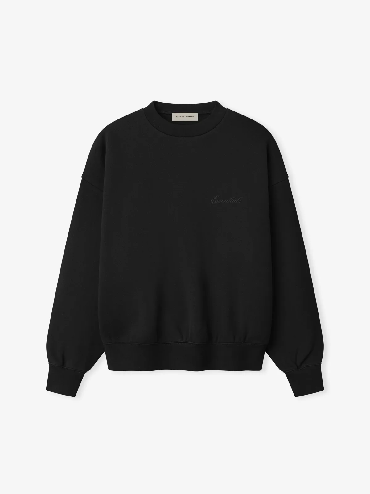 Crewneck Essentials SS26 Classic Sweatshirt Vintage Negro, Essentials Crewneck (vista 1)
