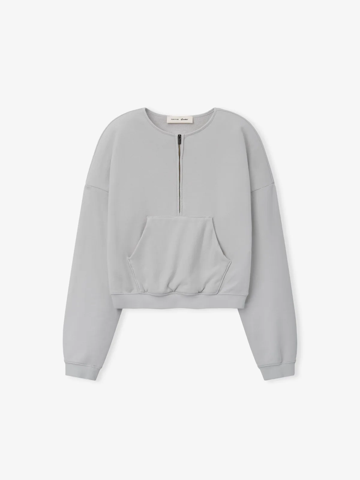 Crewneck Essentials French Terry Relaxed Half Zip Lavado Nublado, Essentials Crewneck (vista 1)