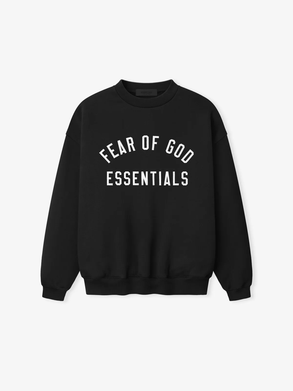 Crewneck Essentials Varsity 90s Sweatshirt Vintage Negro, Essentials Crewneck (vista 3)