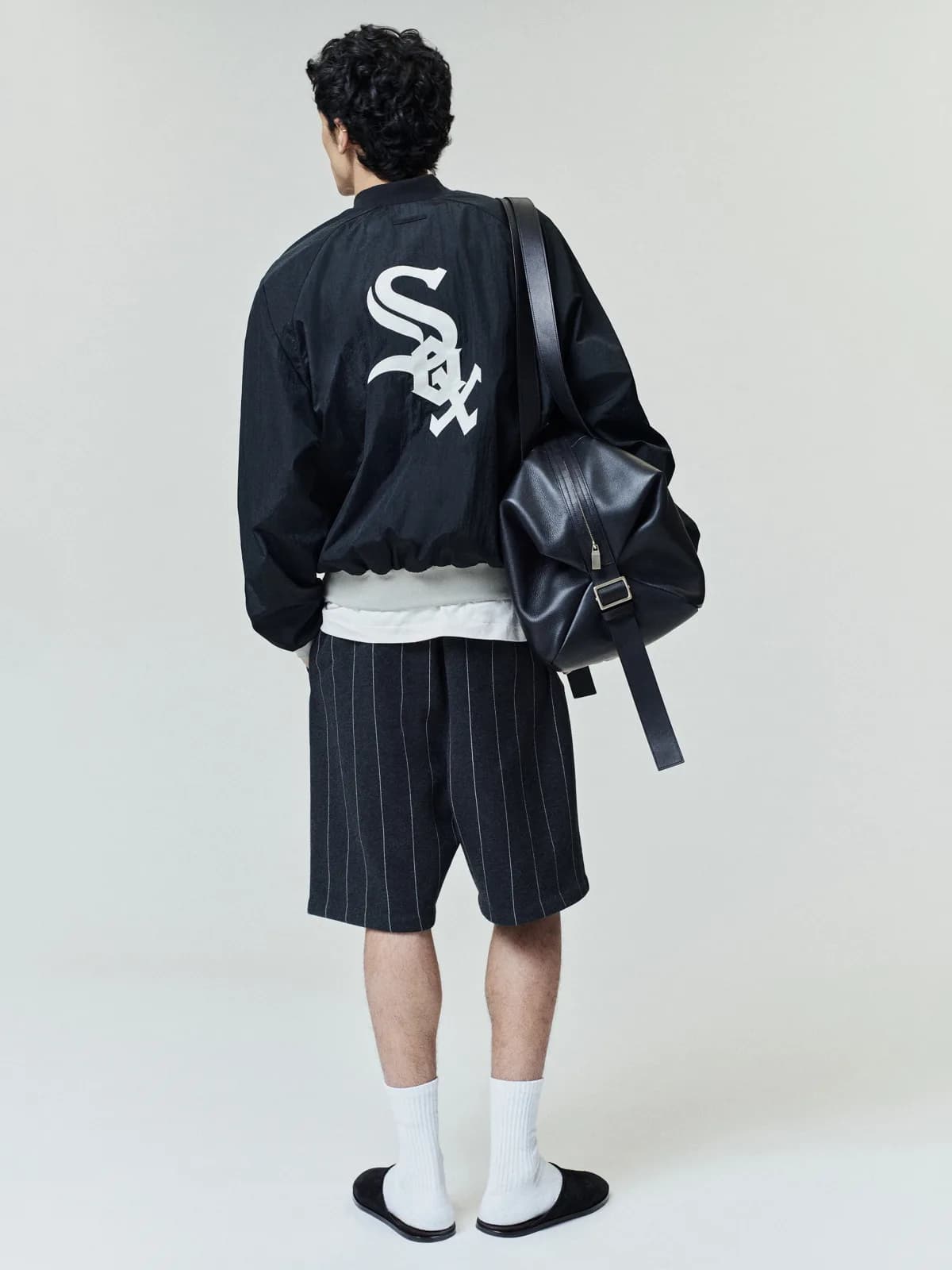 Crewneck Essentials White Sox Half Zip Pullover Negro, Essentials Crewneck (vista 1)