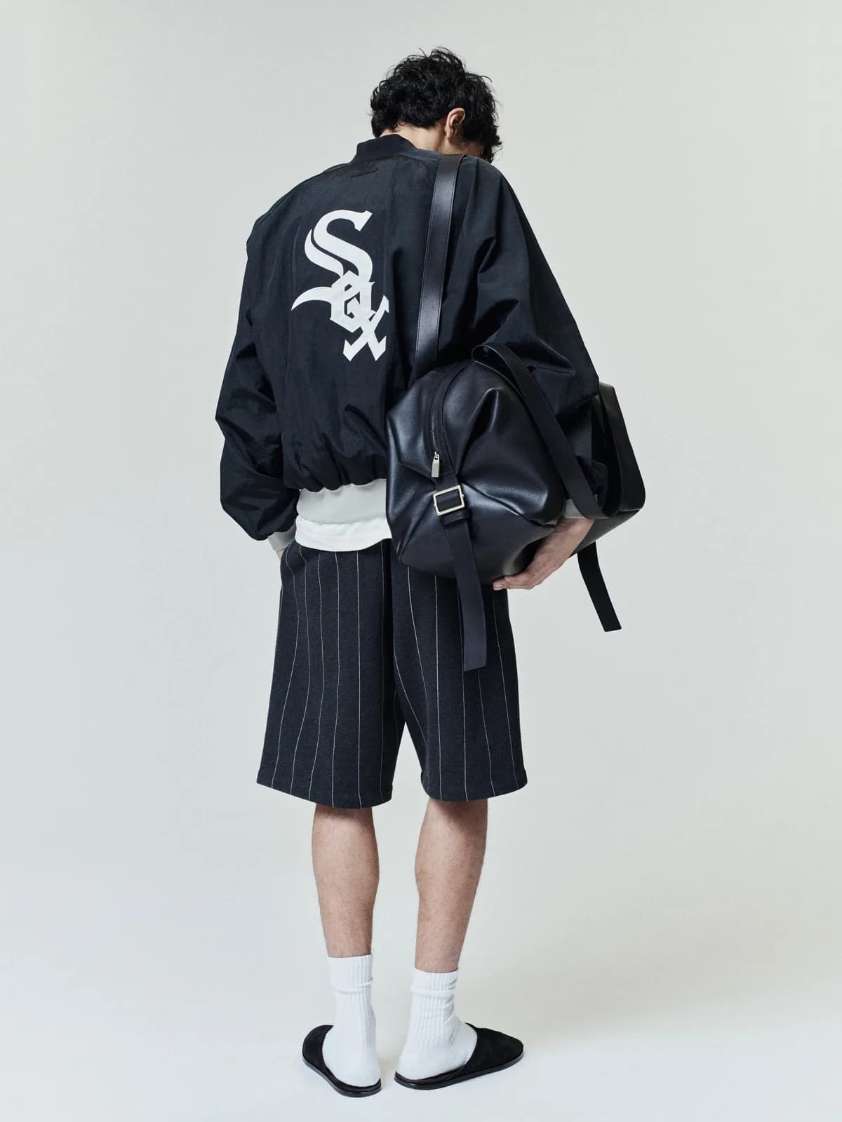 Crewneck Essentials White Sox Half Zip Pullover Negro, Essentials Crewneck (vista 7)