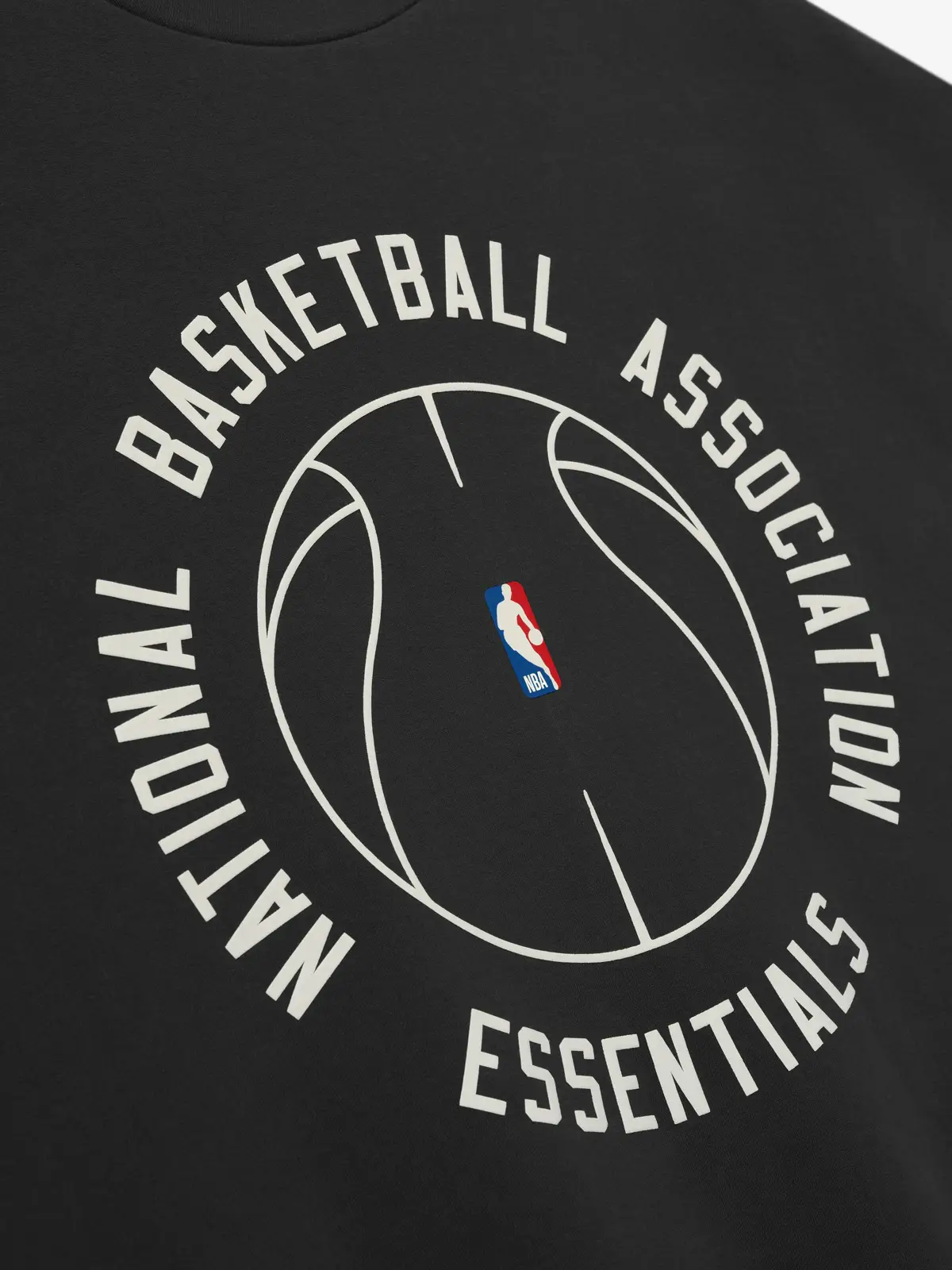 Crewneck Essentials NBA X Barkley Hendricks 90s Desteñido Negro, Essentials Crewneck (vista 3)