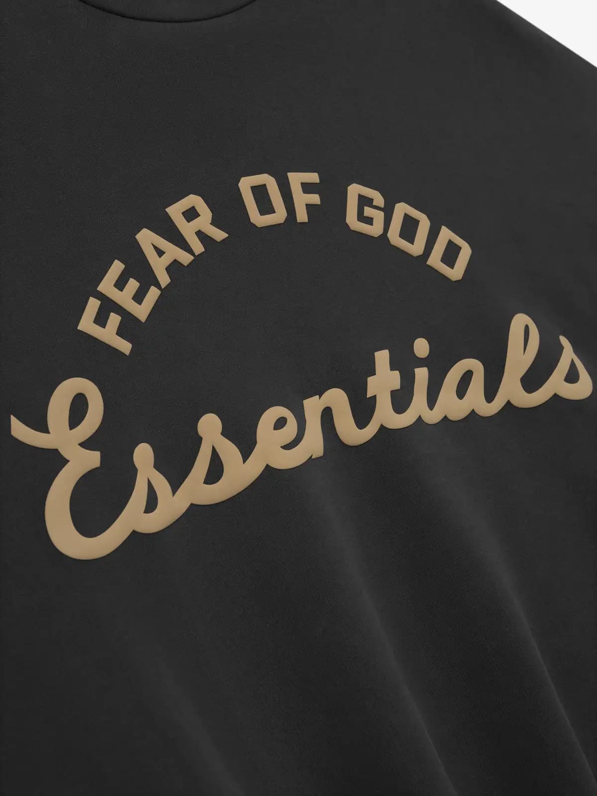 Crewneck Essentials Training 90s Sweatwshirt Desteñido Negro, Essentials Crewneck (vista 3)