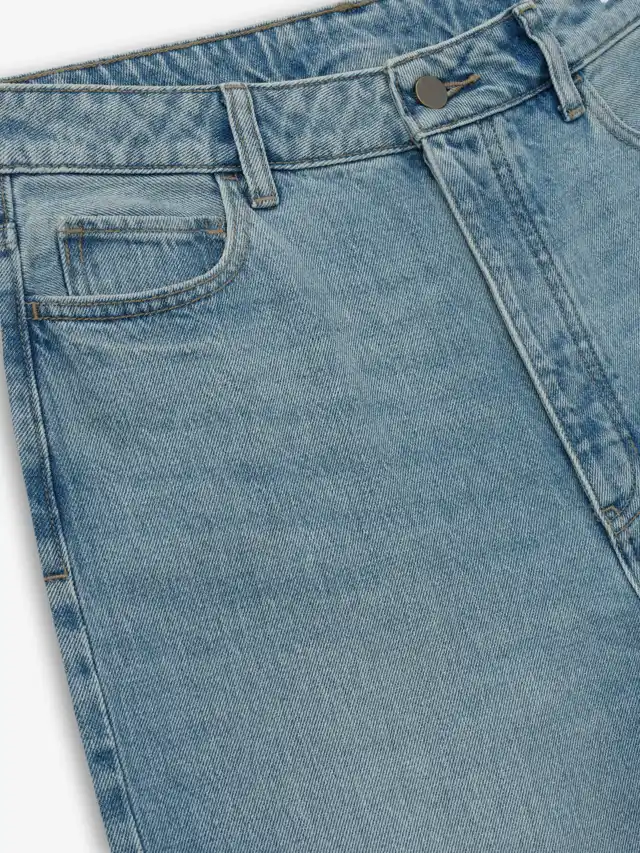 Pants Essentials Denim Straight Leg Jeans Classic Azul, Essentials Pants (vista 6)