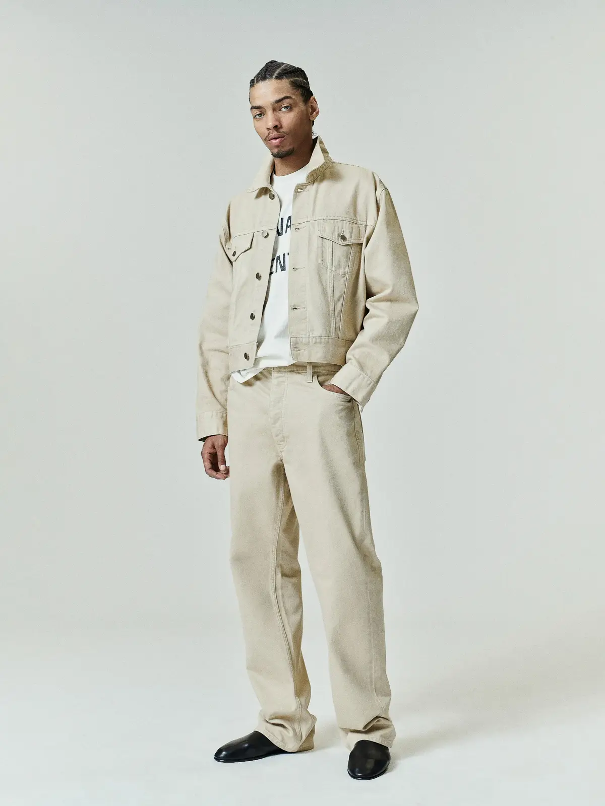 Pants Essentials Denim 5-Pocket Jeans Overdyed Duna, Essentials Pants (vista 1)
