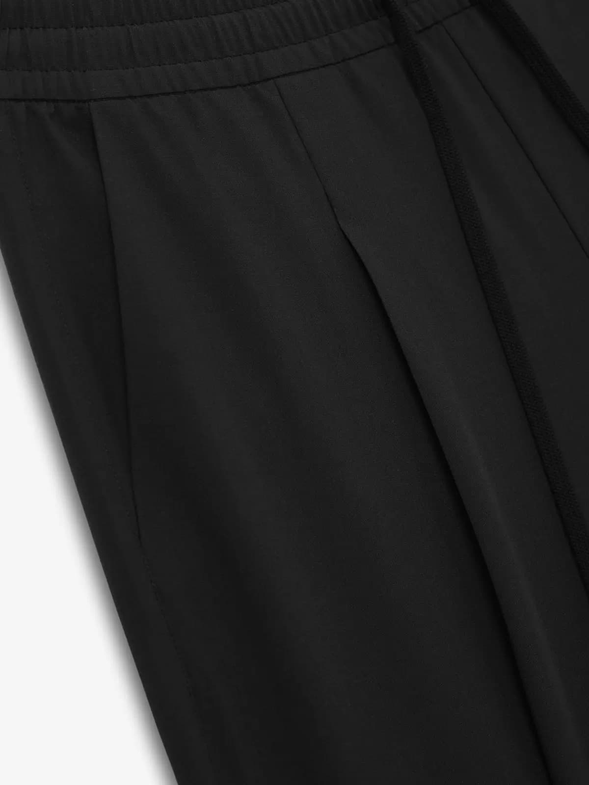 Pants Essentials Silk Blend Pleat Front Drawstring Pant Vintage Negro, Essentials Pants (vista 4)
