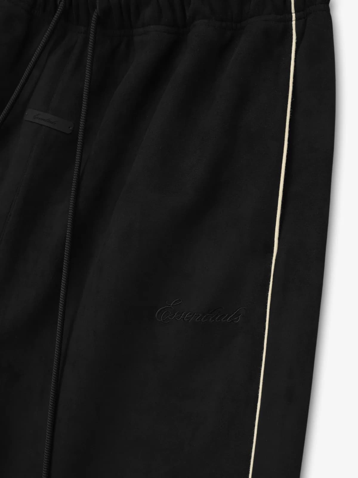 Pants Essentials Suede Fleece Signature Relaxed Pant Vintage Negro, Essentials Pants (vista 3)