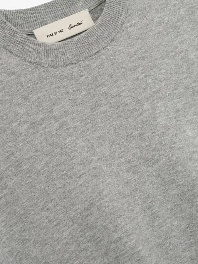 Playera Essentials Classic Knit Cemento Jaspe, Essentials Tee (vista 3)