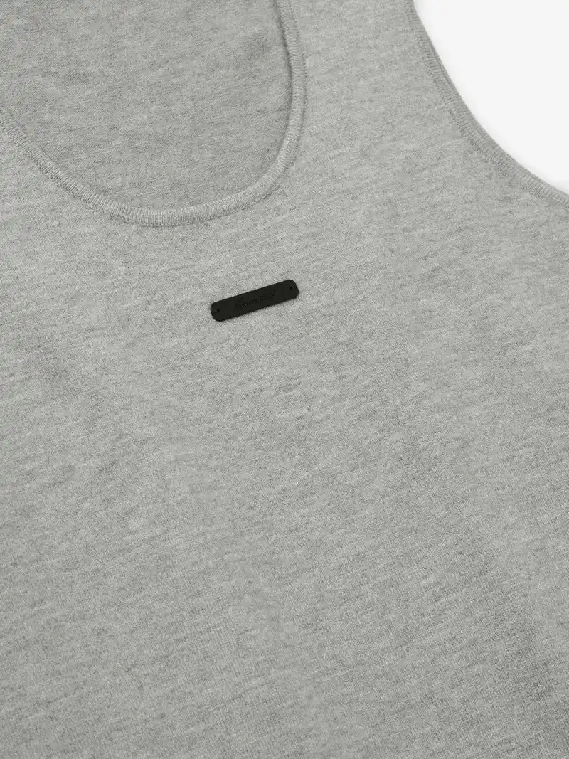 Playera Essentials Classic Rib Knit Cemento Jaspe, Essentials Tee (vista 3)