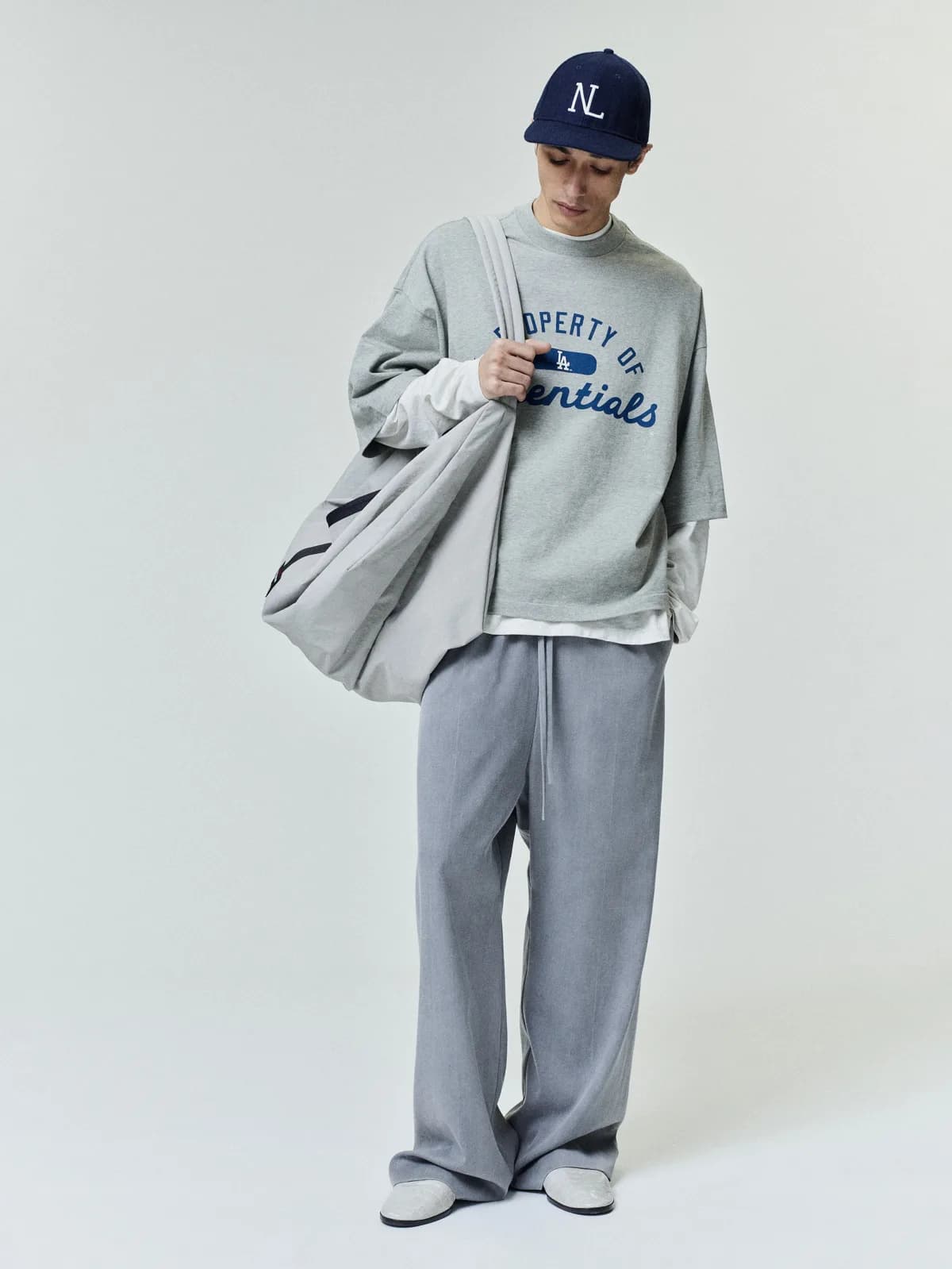 Playera Essentials Dodgers Merch Cemento Jaspe, Essentials Tee (vista 7)