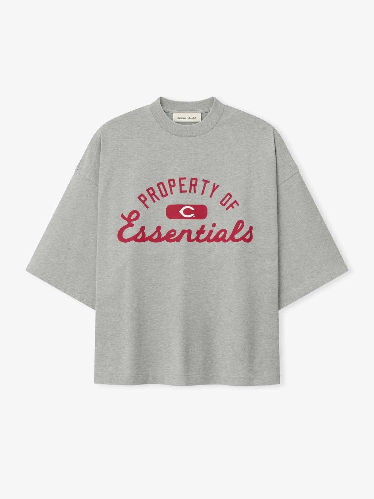 Playera Essentials Reds Merch Cemento Jaspe, Essentials Tee (vista 1)
