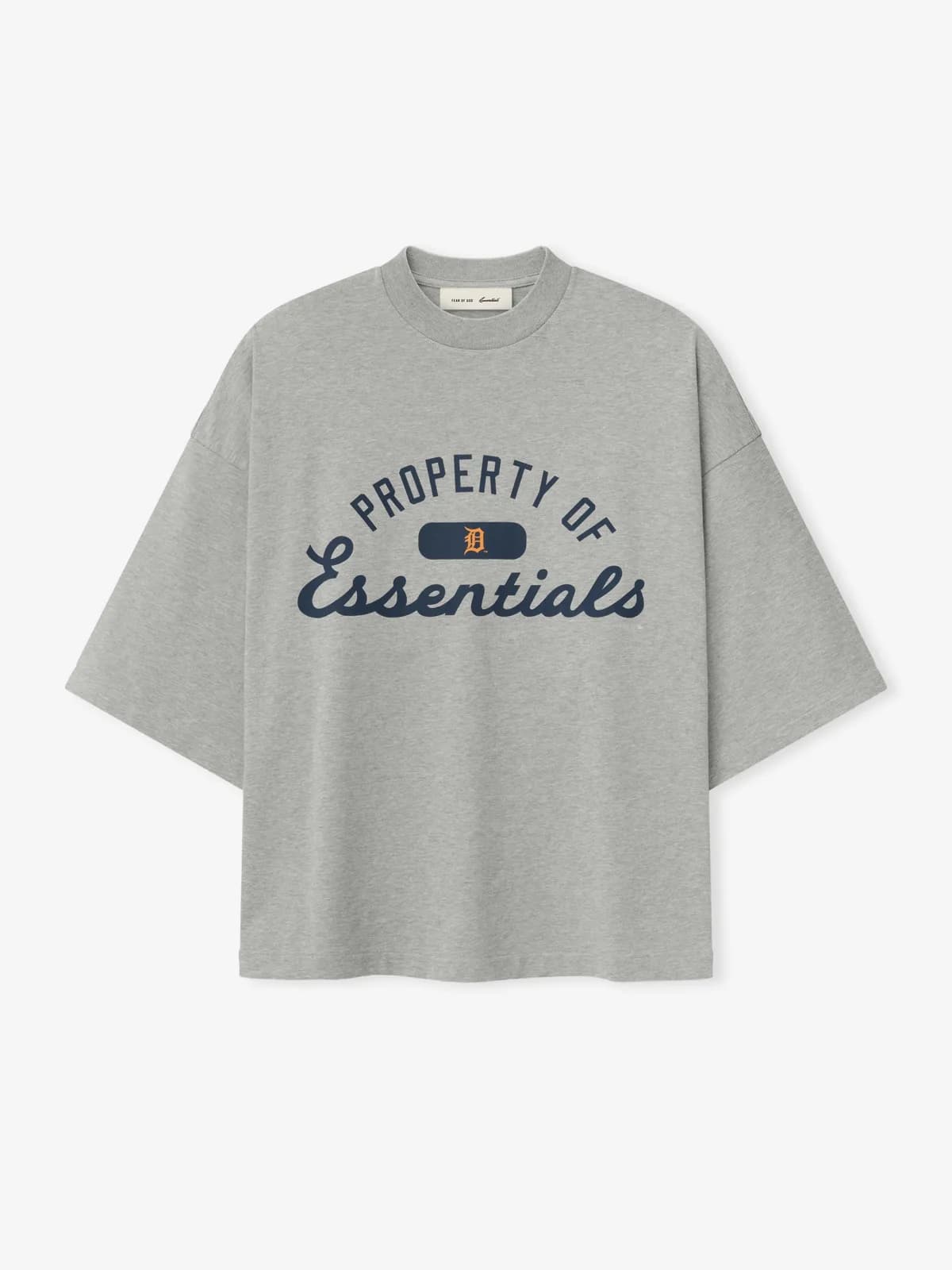 Playera Essentials Tigers Merch Cemento Jaspe, Essentials Tee (vista 1)