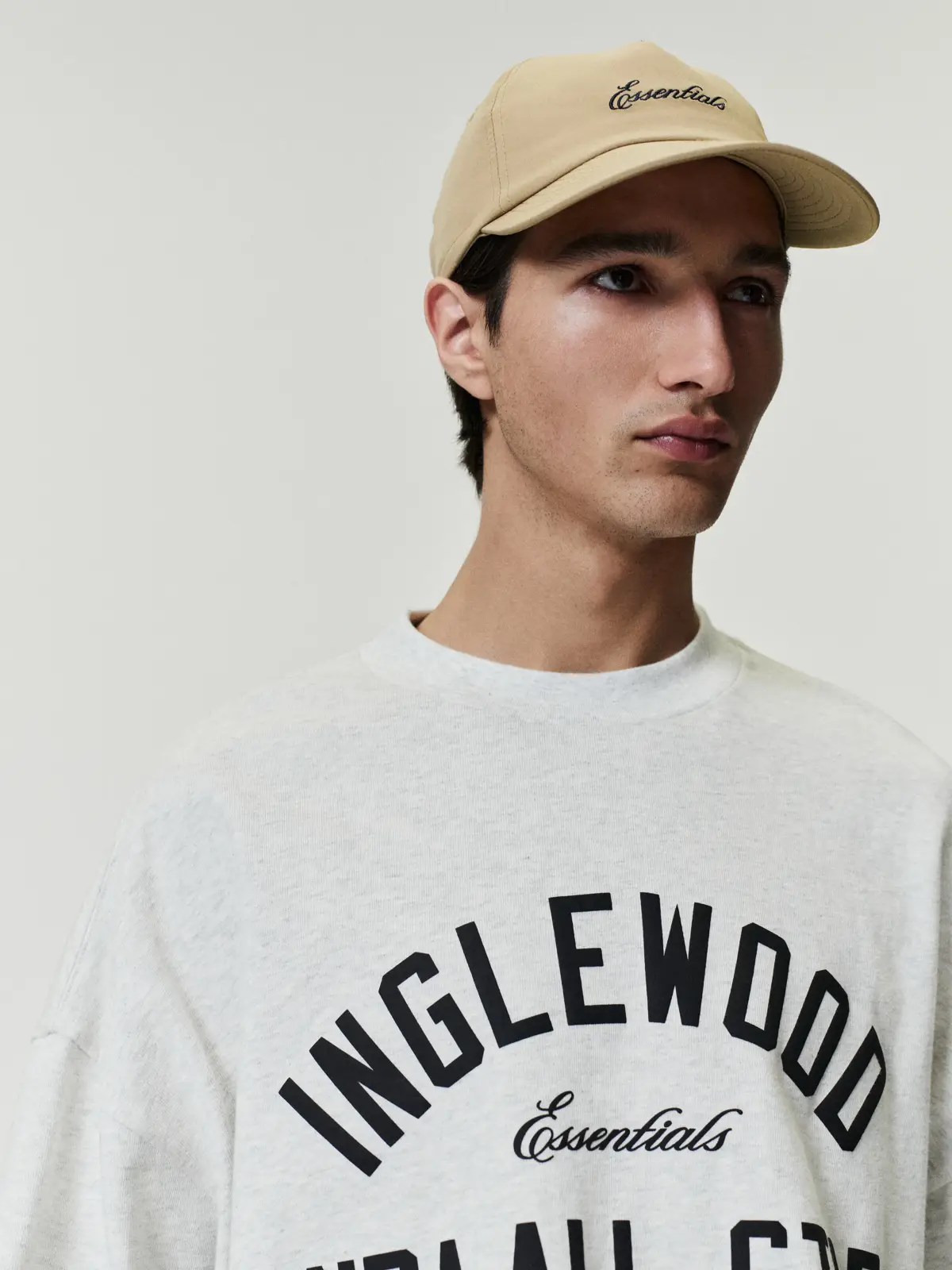 Playera Essentials Inglewood X All Star Weekend '26 90s Avena Jaspe, Essentials Tee (vista 6)
