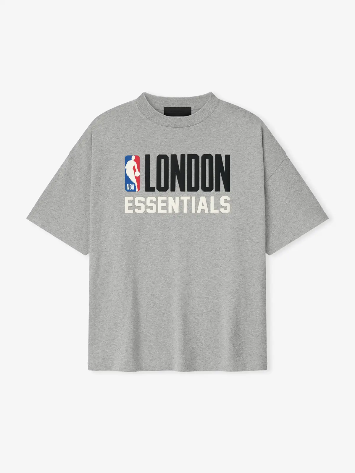 Playera Essentials London 90s Fit Cemento Jaspe, Essentials Tee (vista 1)