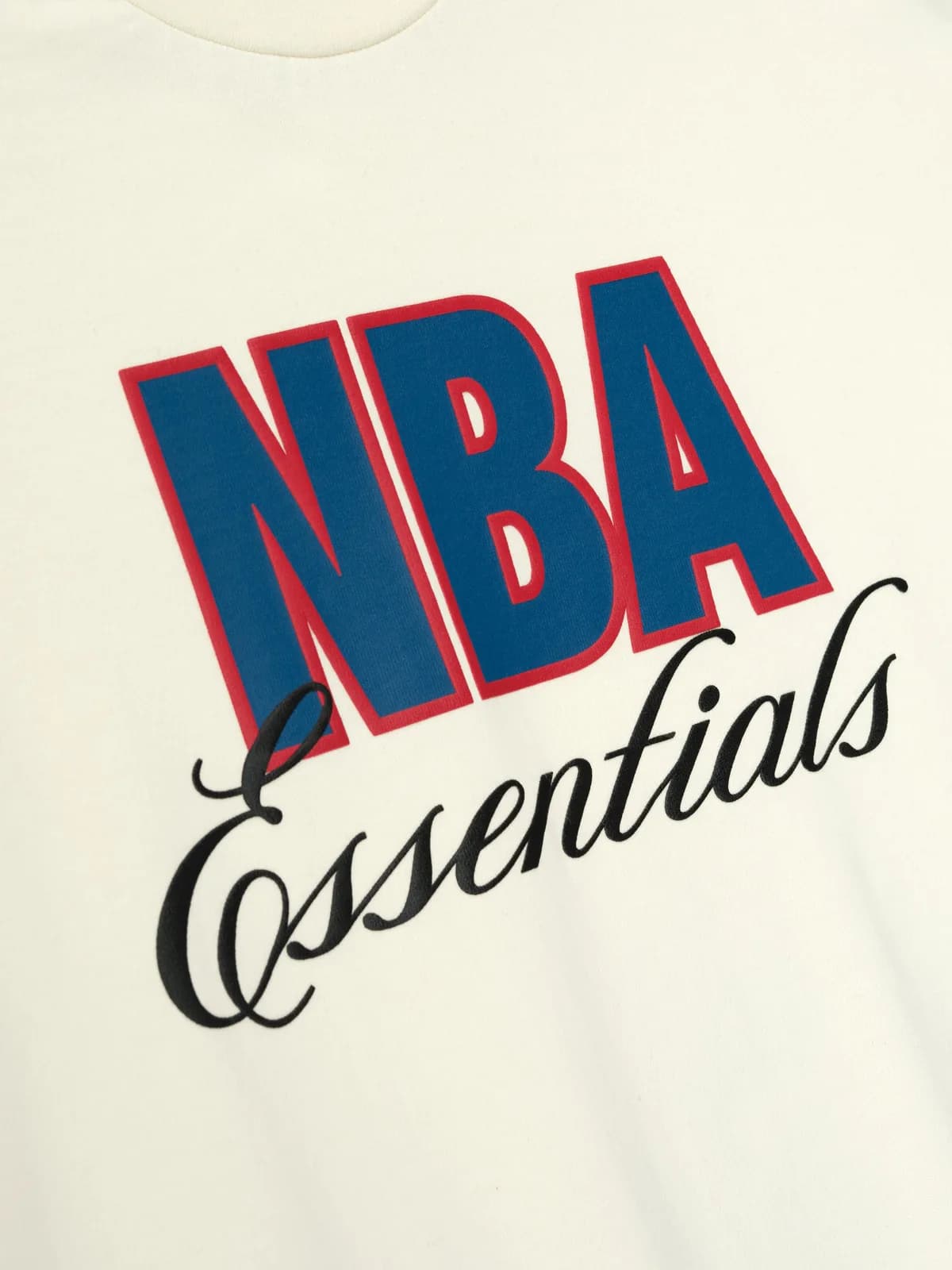 Playera Essentials NBA 90s Crema Blanco, Essentials Tee (vista 3)