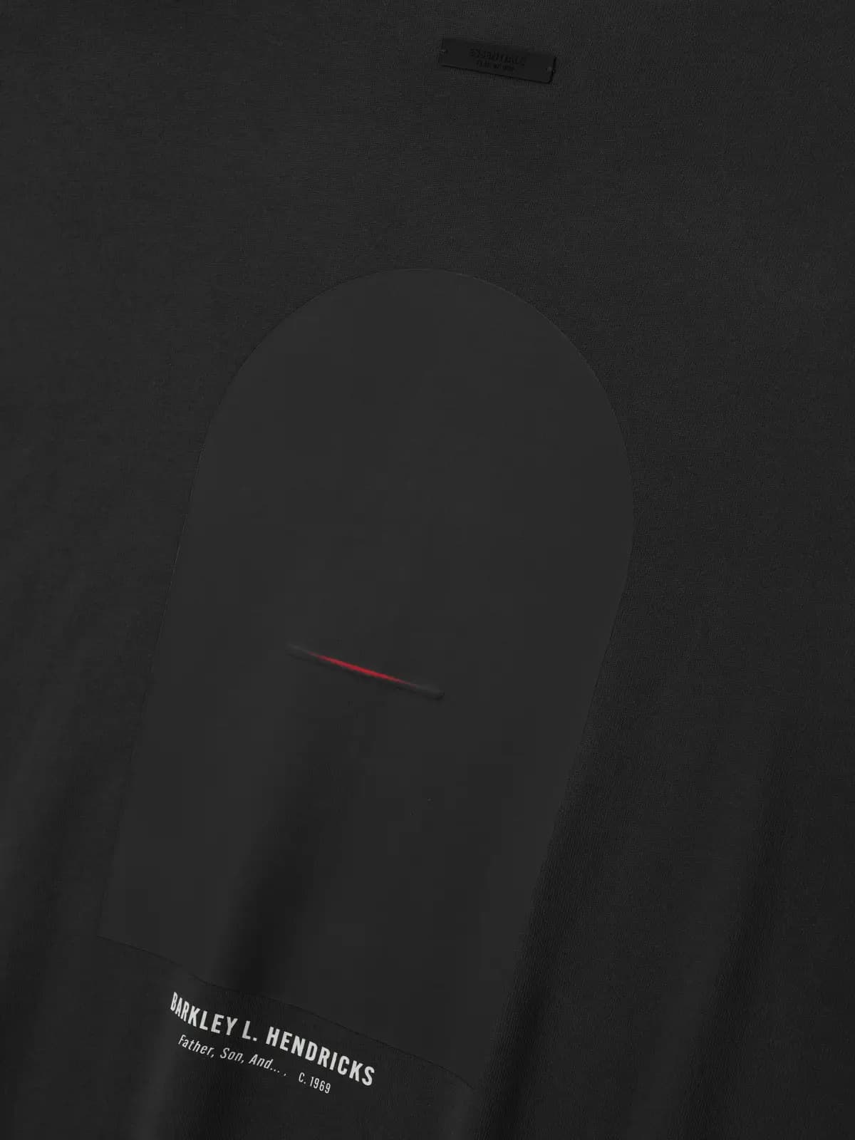 Playera Essentials NBA X Barkley Hendricks V-Neck Desteñido Negro, Essentials Tee (vista 5)