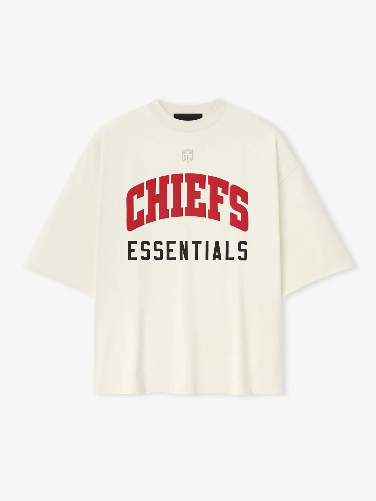 Playera Essentials Chiefs 90s 3/4 Sleeve Football Crema Blanco, Essentials Tee (vista 1)