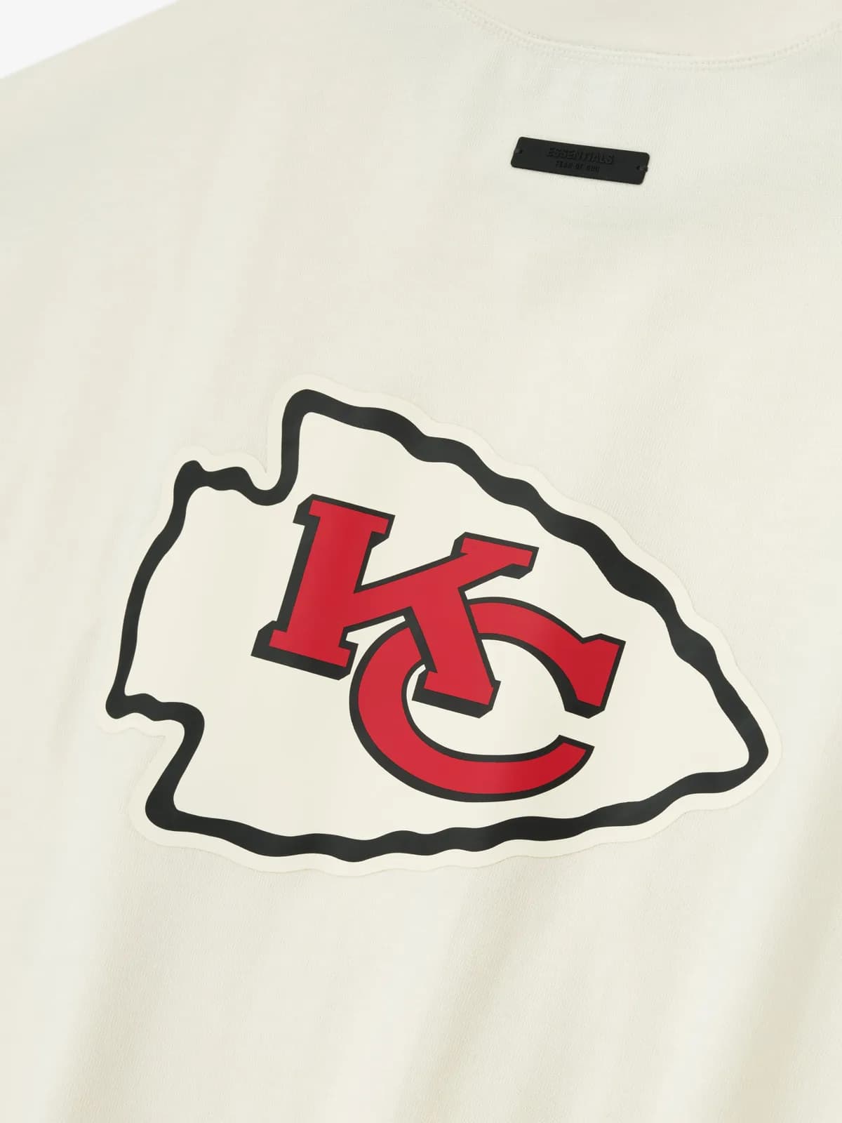Playera Essentials Chiefs 90s 3/4 Sleeve Football Crema Blanco, Essentials Tee (vista 4)