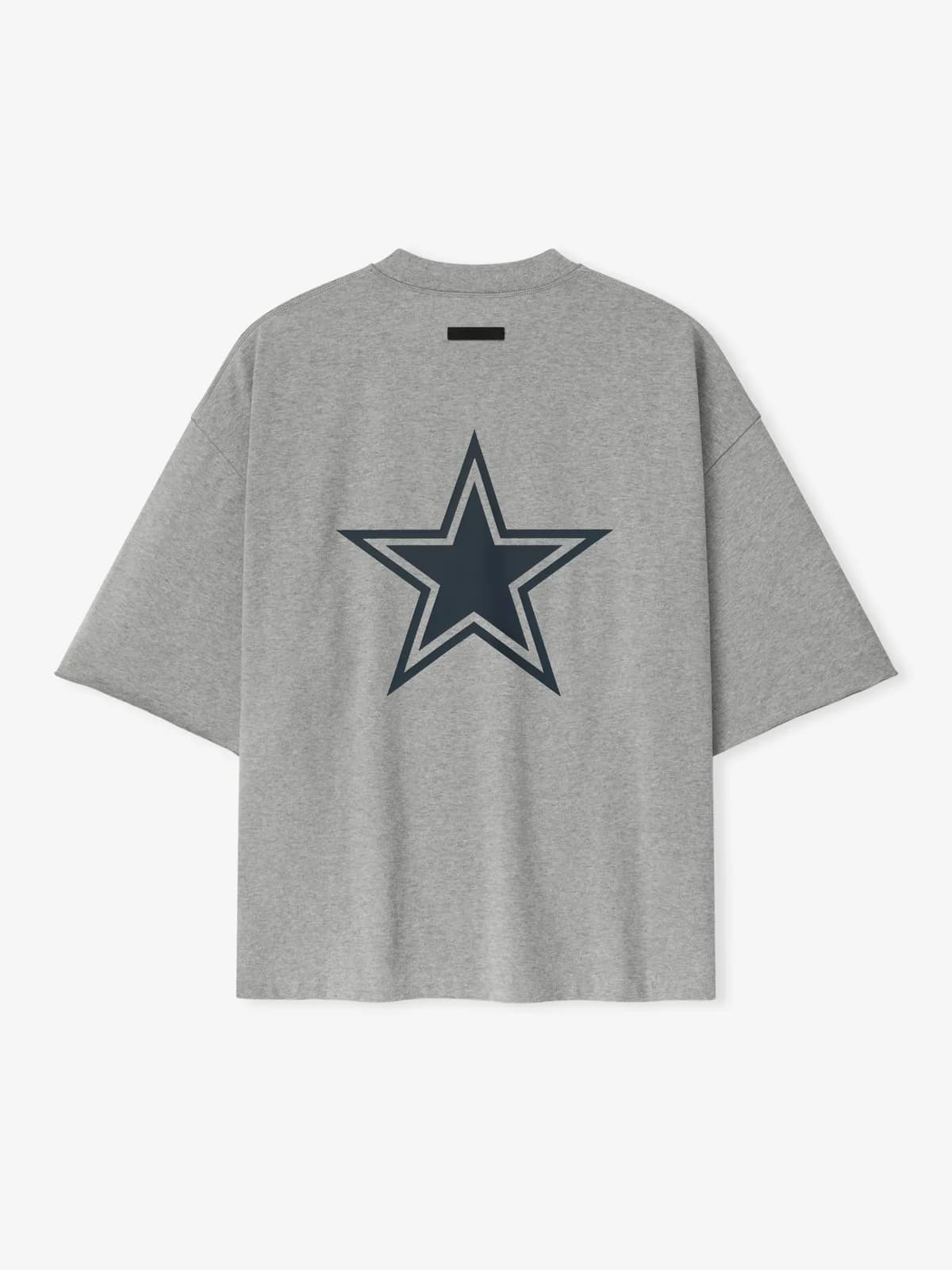 Playera Essentials Cowboys 90s 3/4 Sleeve Football Cemento Jaspe, Essentials Tee (vista 1)