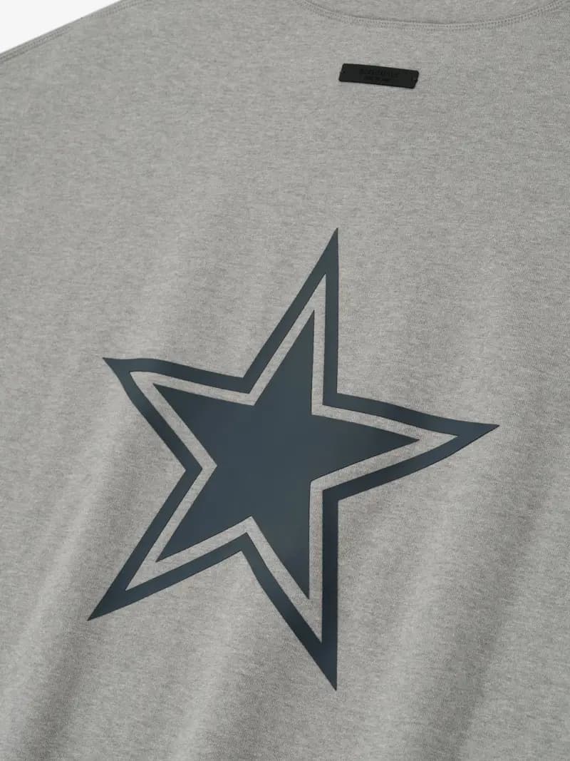 Playera Essentials Cowboys 90s 3/4 Sleeve Football Cemento Jaspe, Essentials Tee (vista 4)