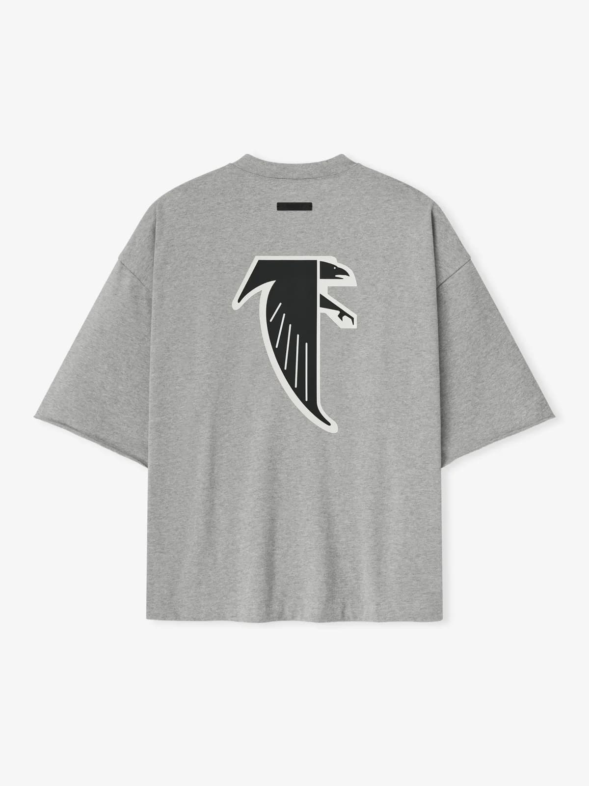 Playera Essentials Falcons 90s 3/4 Sleeve Football Cemento Jaspe, Essentials Tee (vista 1)