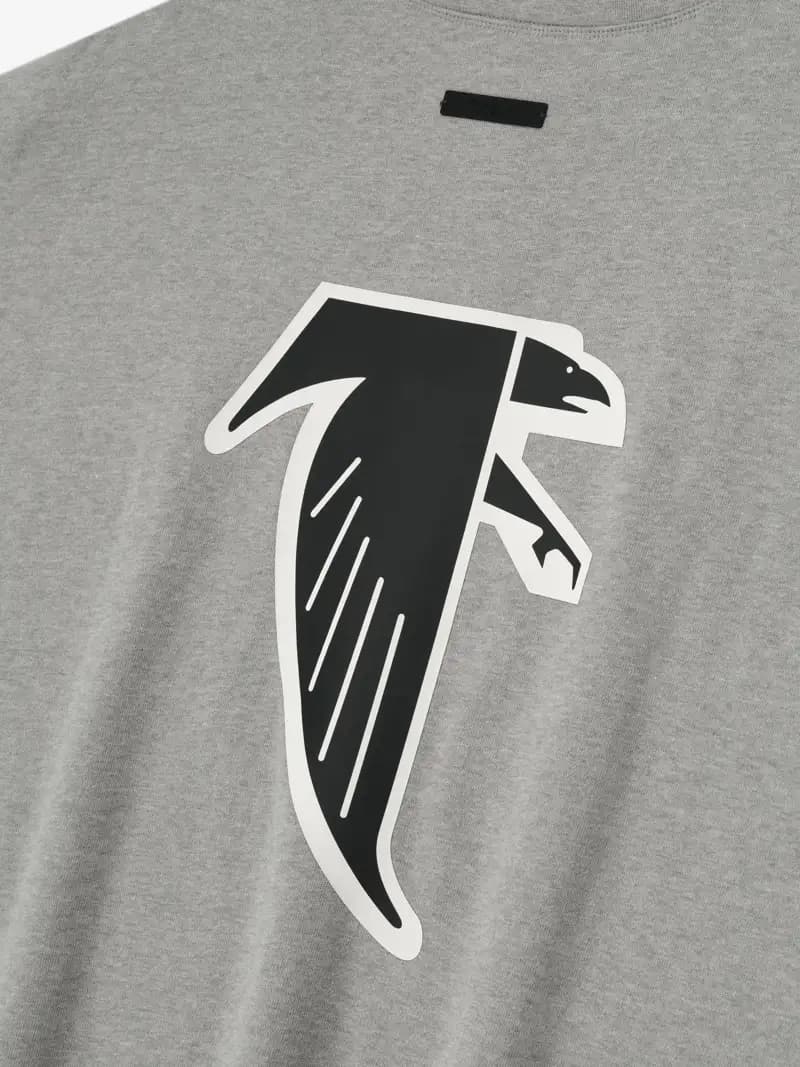 Playera Essentials Falcons 90s 3/4 Sleeve Football Cemento Jaspe, Essentials Tee (vista 4)