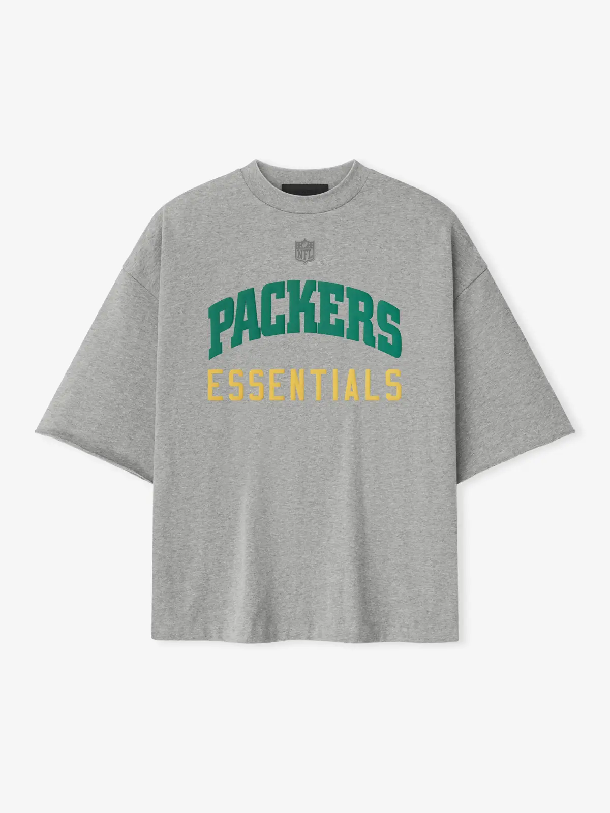 Playera Essentials Packers 90s 3/4 Sleeve Football Cemento Jaspe, Essentials Tee (vista 1)