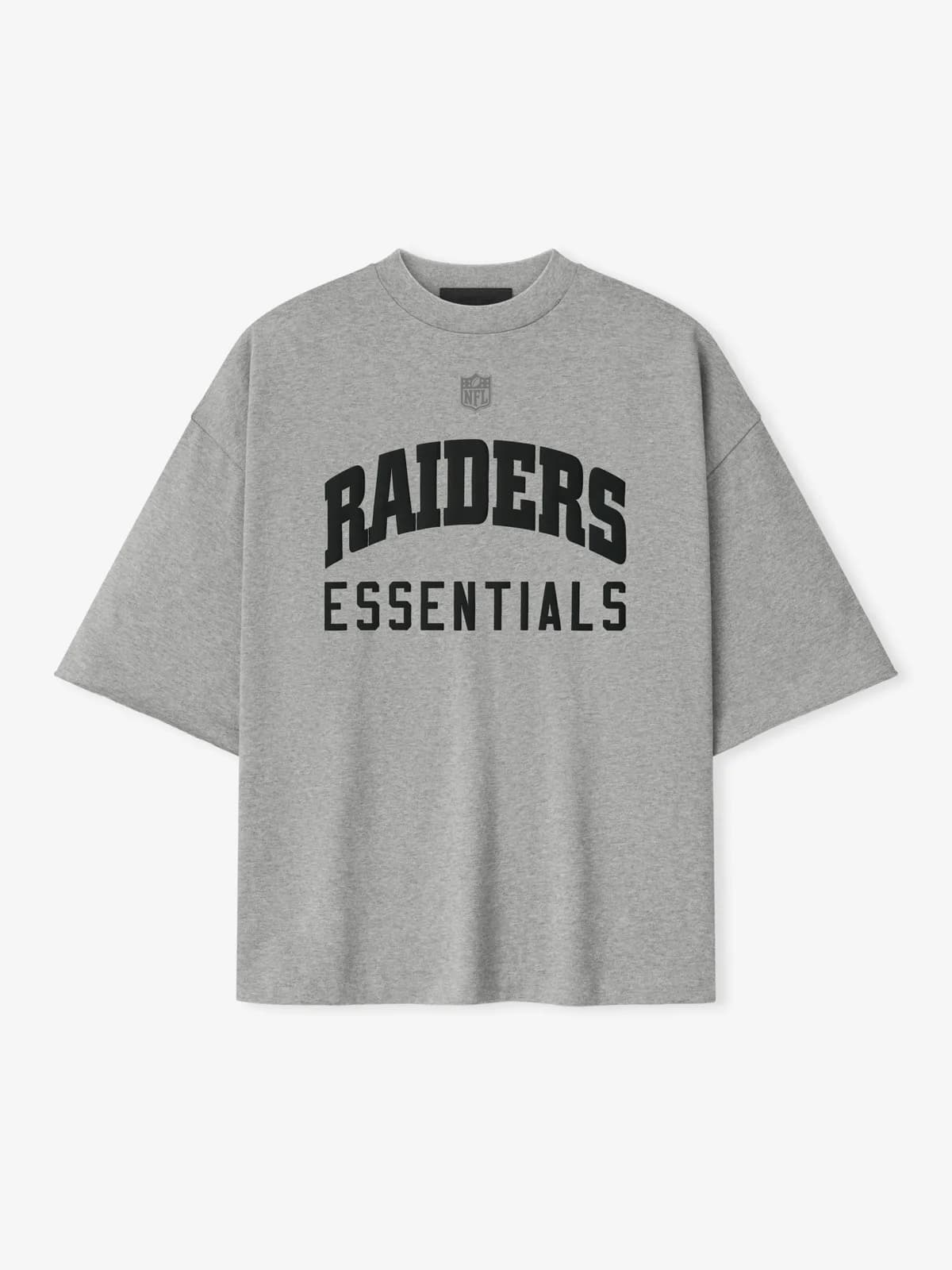 Playera Essentials Raiders 90s 3/4 Sleeve Football Cemento Jaspe, Essentials Tee (vista 1)