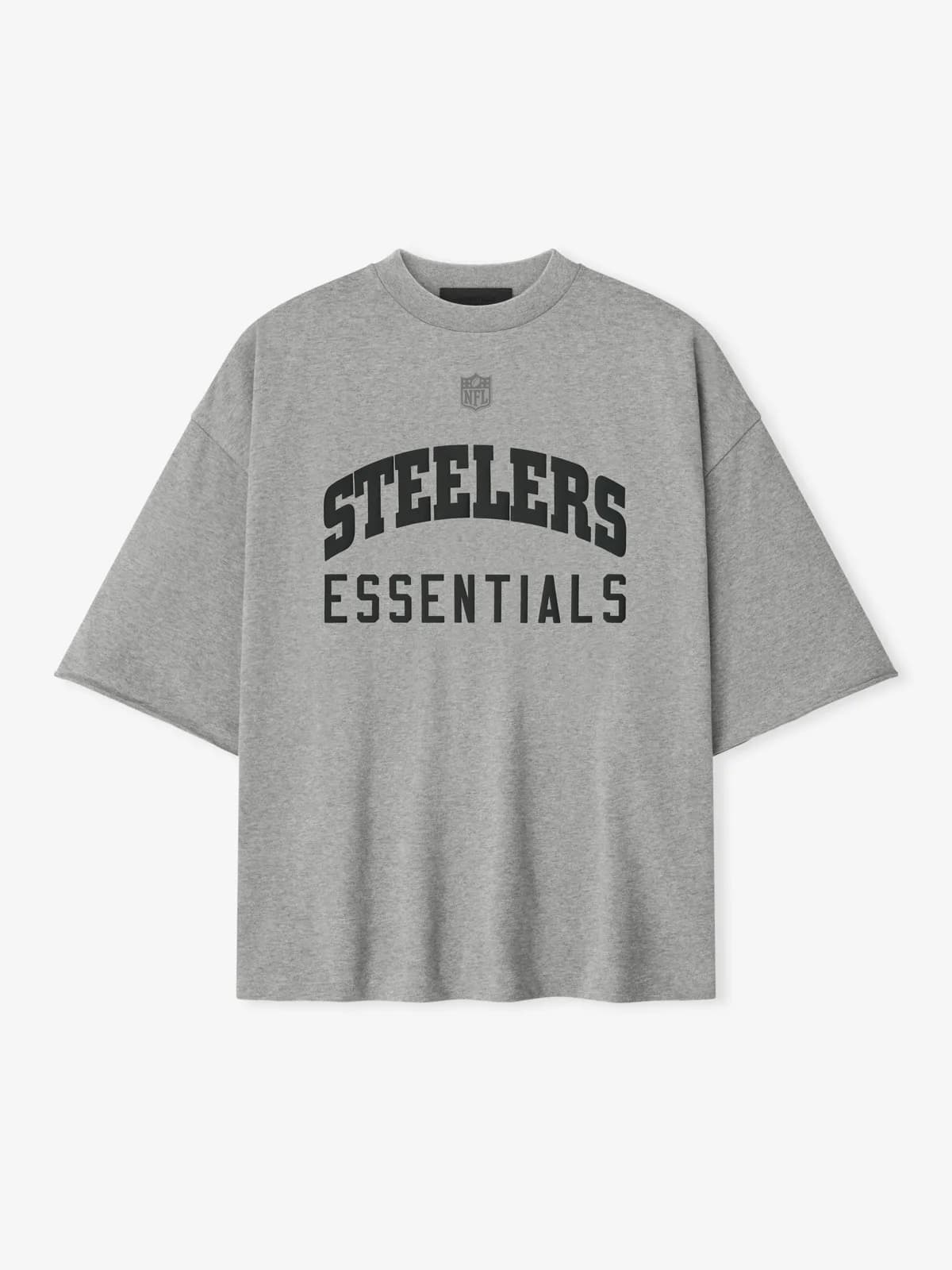Playera Essentials Steelers 90s 3/4 Sleeve Football Cemento Jaspe, Essentials Tee (vista 1)