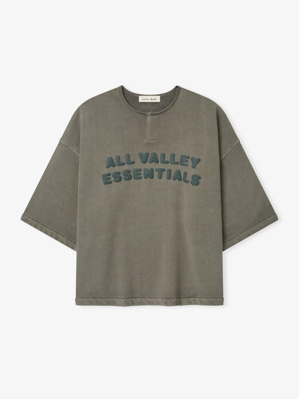 Playera Essentials 3/4 Henley Sweatshirt Lavado Foca, Essentials Tee (vista 1)