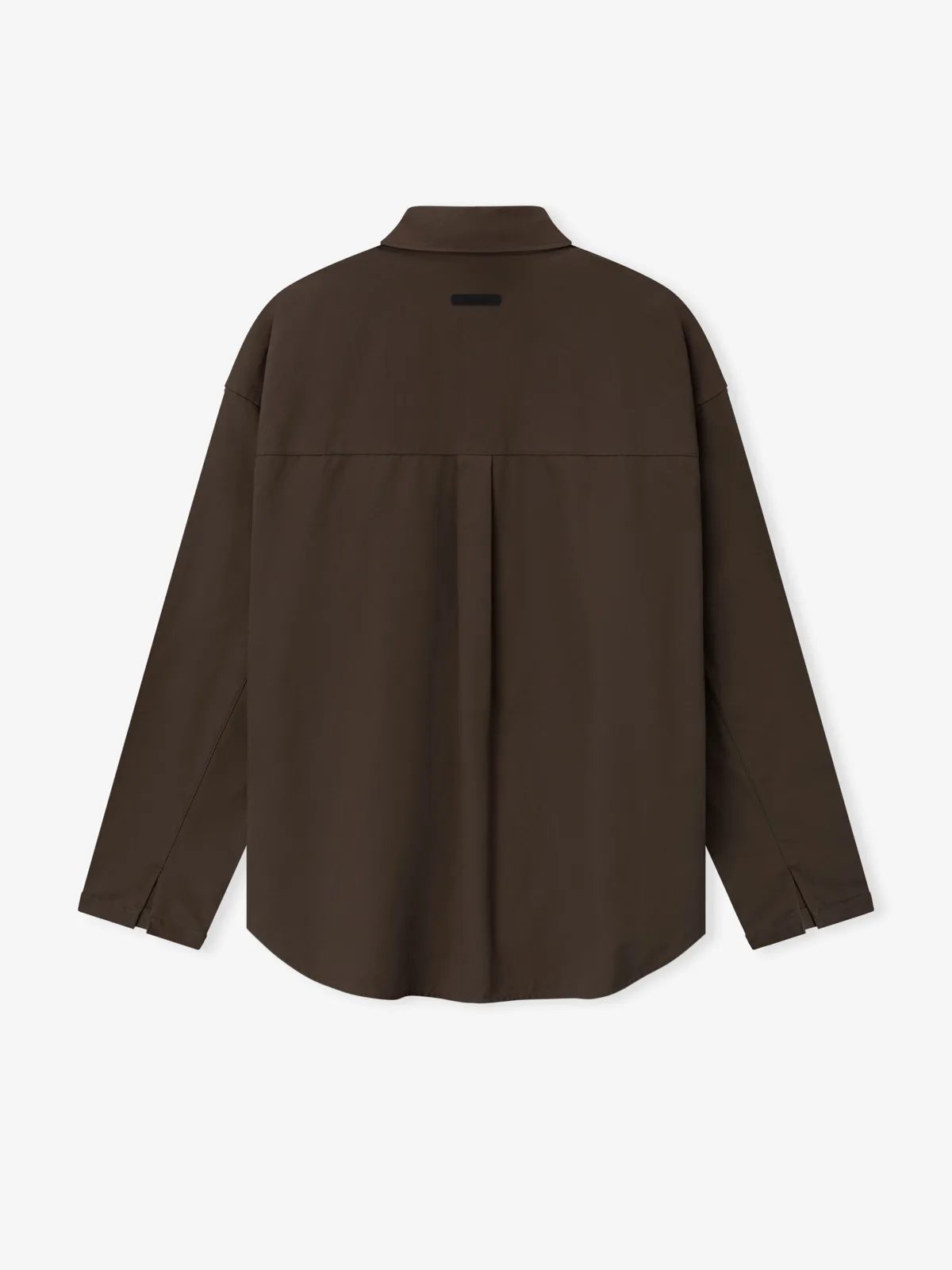 Playera Essentials Cotton Canvas Overshirt Cafe, Essentials Tee (vista 4)
