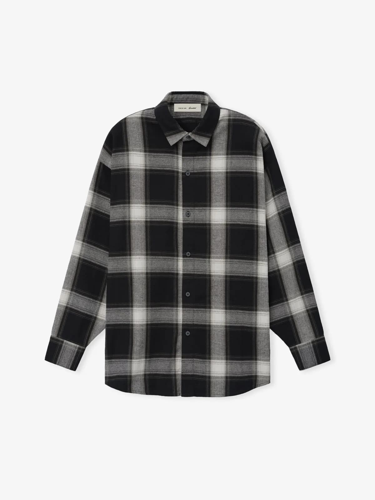 Playera Essentials Flannel Button Up Shirt Acero Gris, Essentials Tee (vista 1)