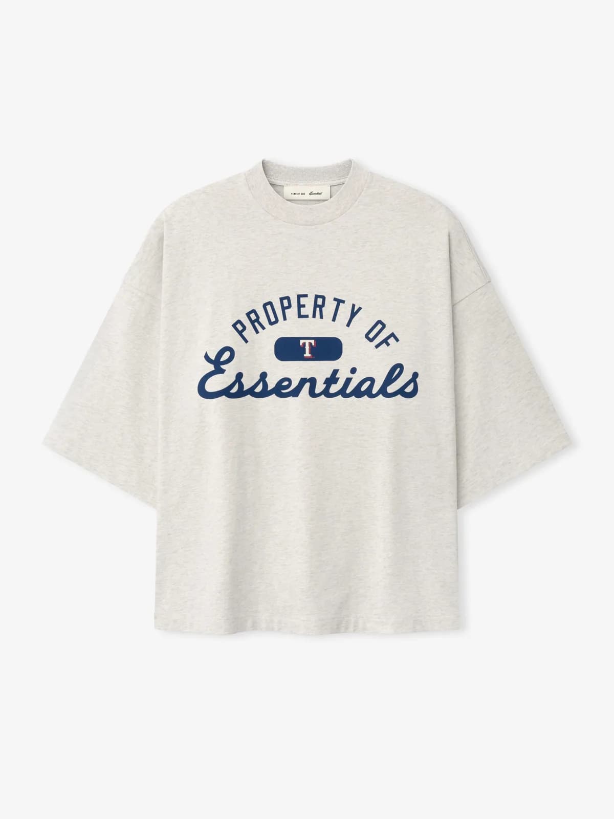 Playera Essentials Rangers Merch Avena Jaspe, Essentials Tee (vista 1)