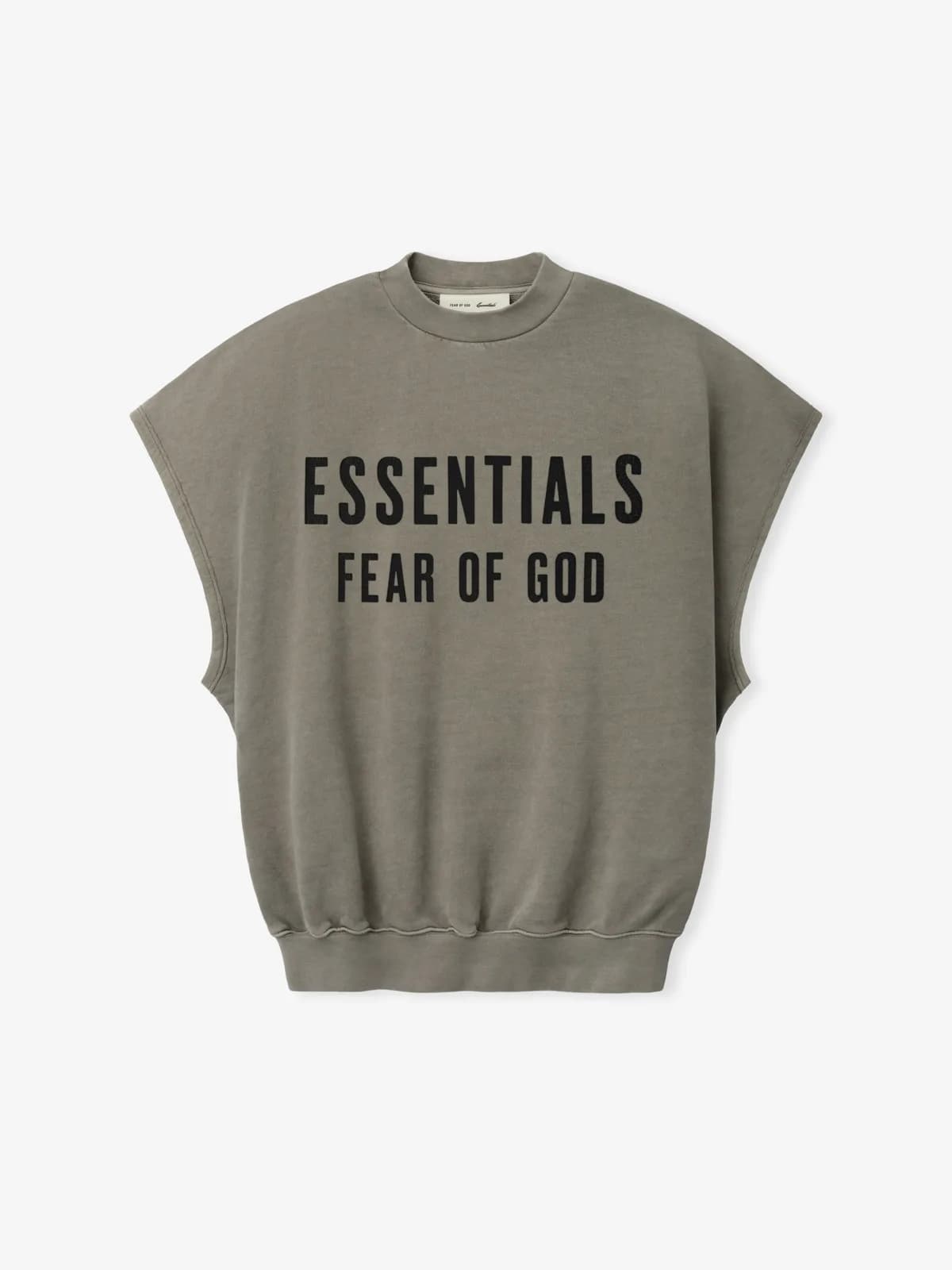 Playera Essentials Relaxed Fleece Cutoff Sweatshirt Lavado Foca, Essentials Tee (vista 2)