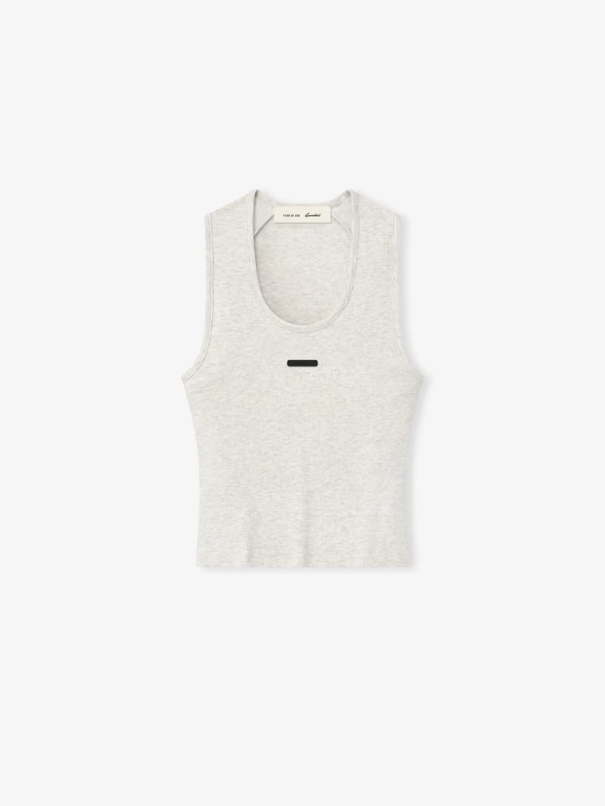 Playera Essentials Rib Fitted Avena Jaspe, Essentials Tee (vista 1)