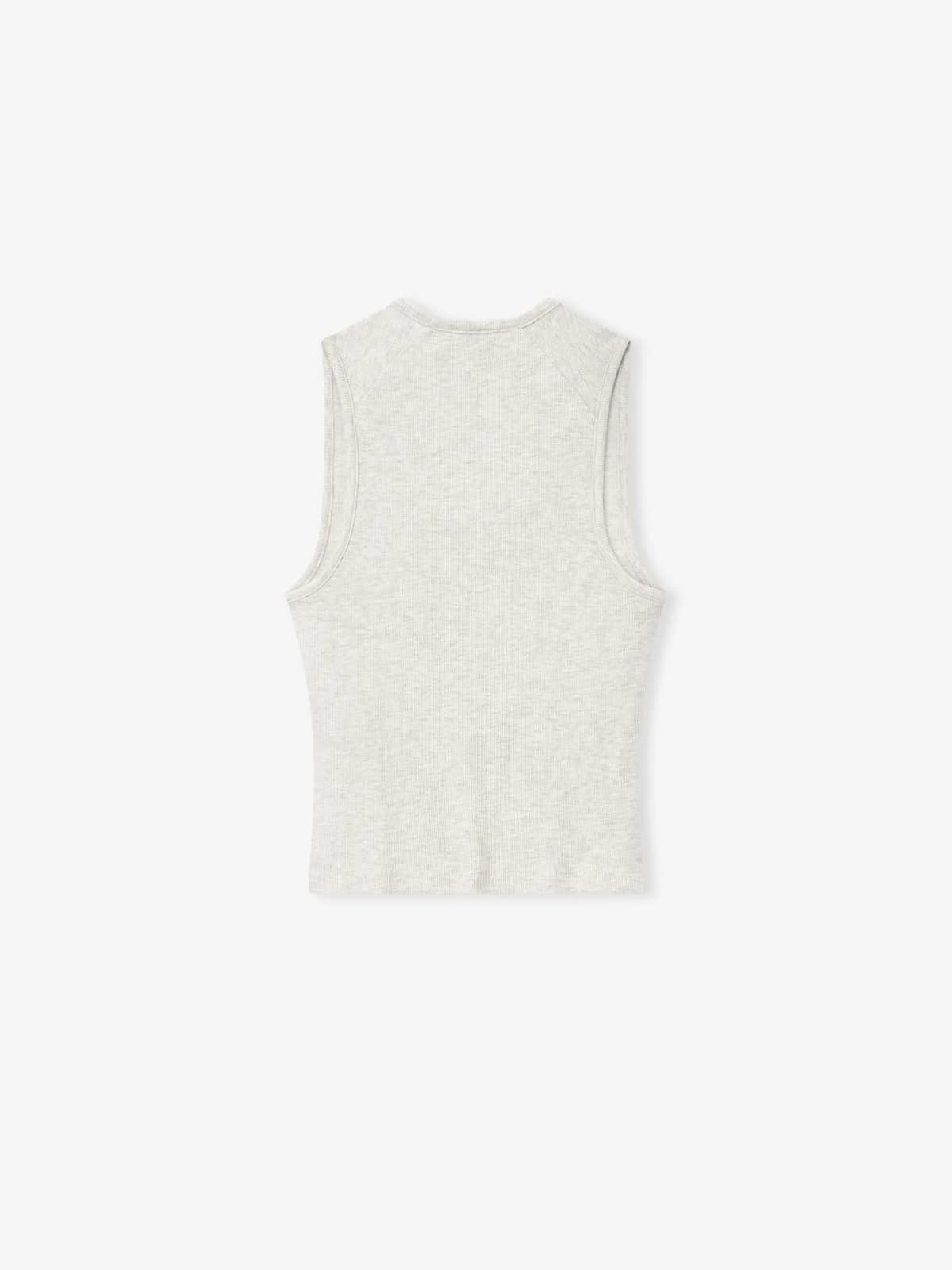Playera Essentials Rib Fitted Avena Jaspe, Essentials Tee (vista 2)