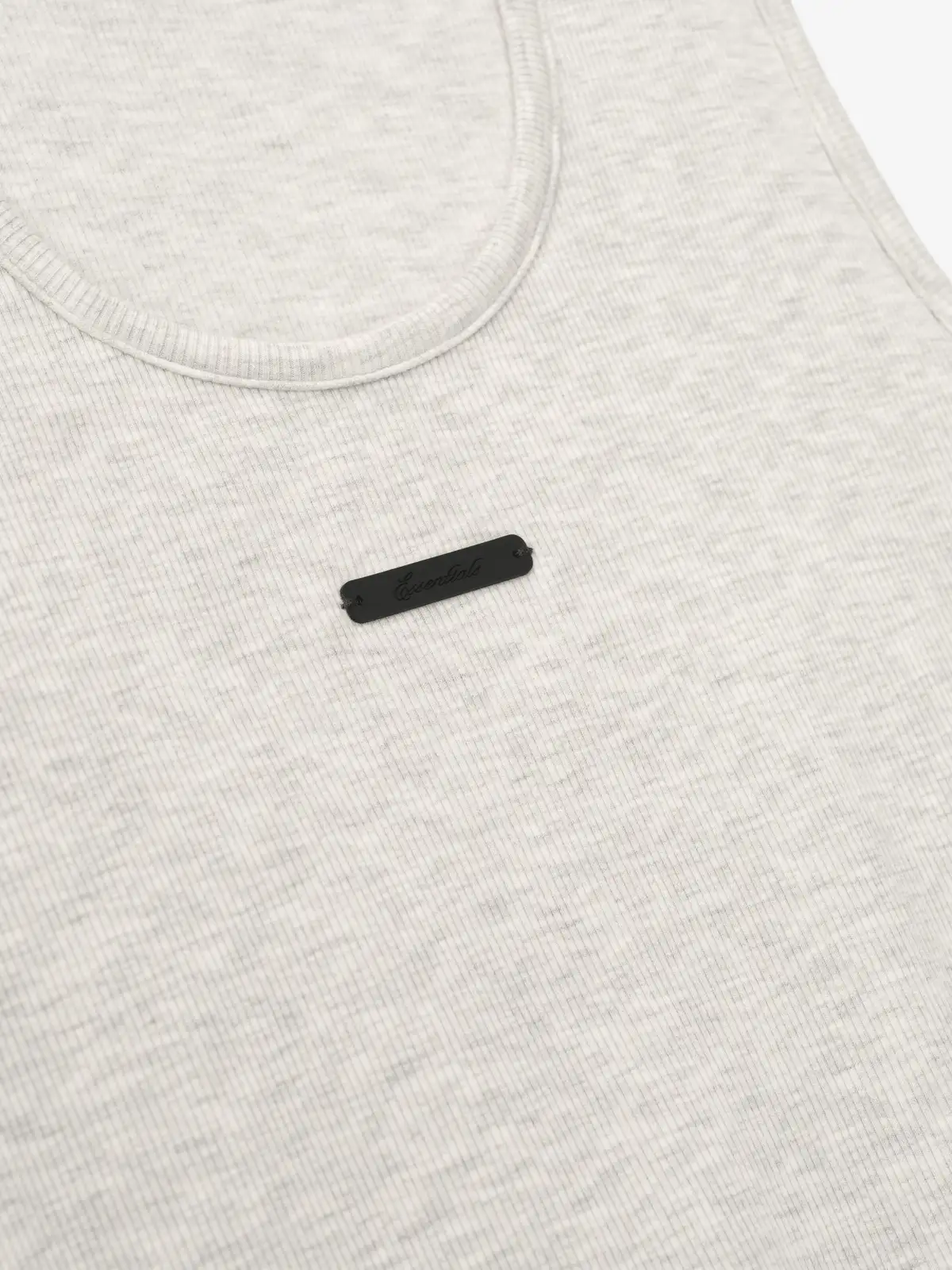 Playera Essentials Rib Fitted Avena Jaspe, Essentials Tee (vista 3)