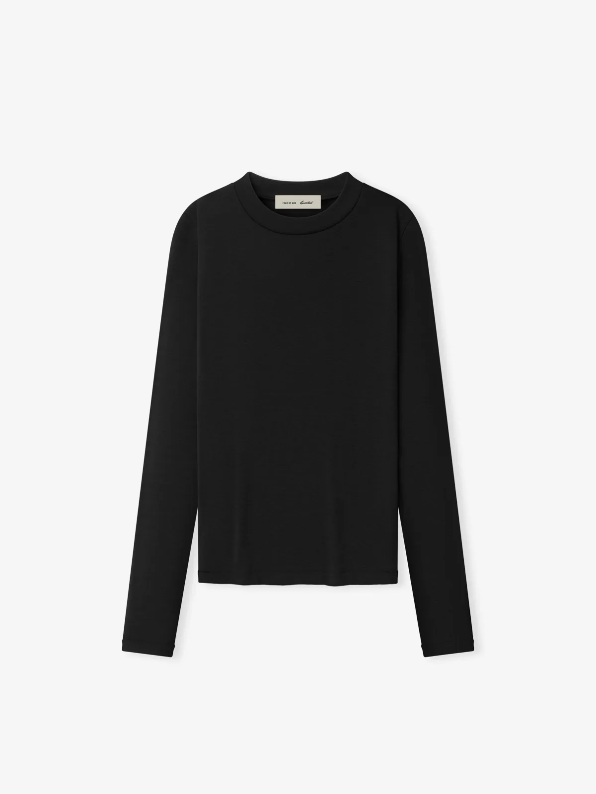 Playera Essentials Rib Fitted Vintage Negro, Essentials Tee (vista 1)