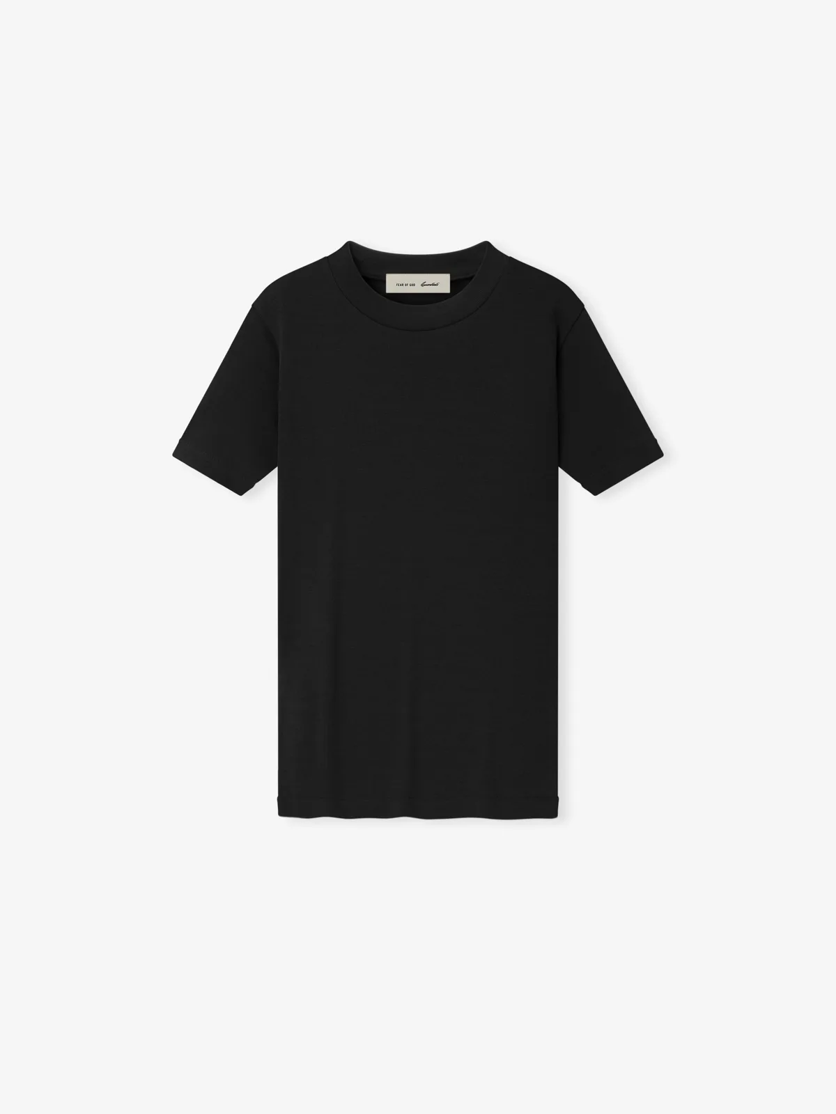 Playera Essentials Rib Fitted Vintage Negro, Essentials Tee (vista 1)