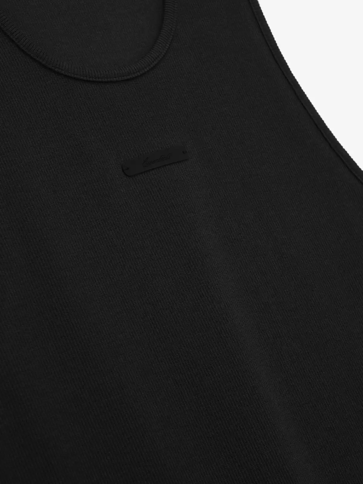 Playera Essentials Rib Vintage Negro, Essentials Tee (vista 3)