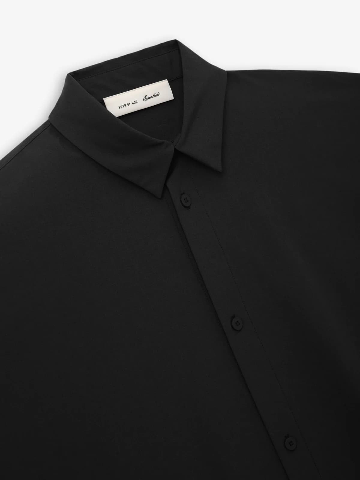 Playera Essentials Silk Blend 3/4 Sleeve Button Up Shirt Vintage Negro, Essentials Tee (vista 4)