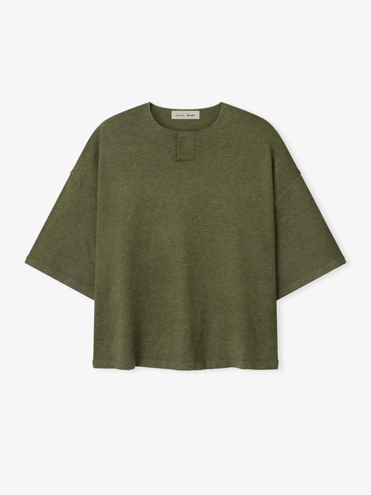 Playera Essentials Soft Knit Henley Moss, Essentials Tee (vista 1)