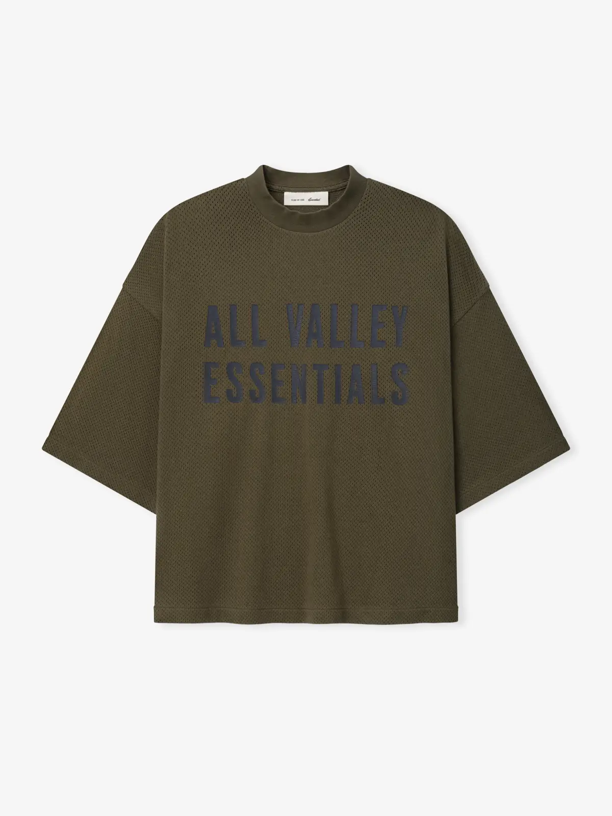 Playera Essentials Sport Mesh Merch Boxy Fit Moss, Essentials Tee (vista 1)
