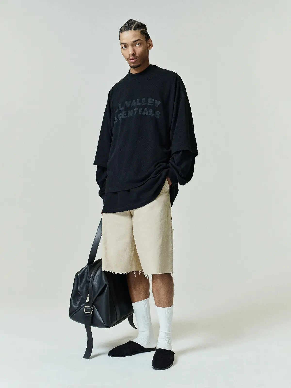 Playera Essentials Sport Mesh Merch Boxy Fit Vintage Negro, Essentials Tee (vista 1)